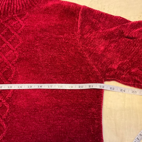 Yarn Works Pullover Velour Sweater size Large - Picture 6 of 8